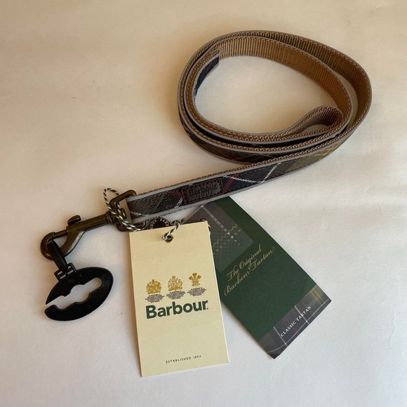 Barbour Reflective Tartan Dog Lead NWT